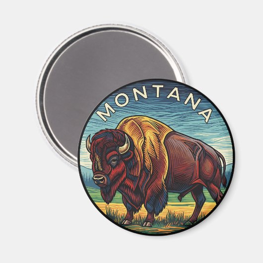 Montana Bison Magneet (Voorkant / Achterkant)
