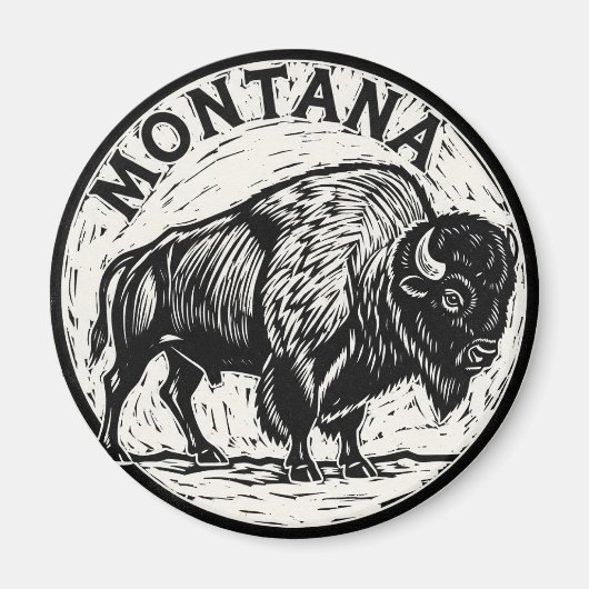 Montana Bison Magneet (Voorkant)