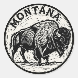 Montana Bison Ronde Sticker