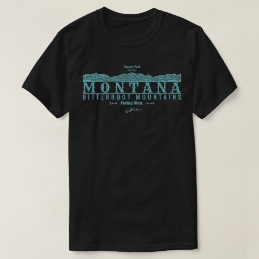 Montana Bitterroot MTNS Trapper Peak T-shirt (Design voorkant)