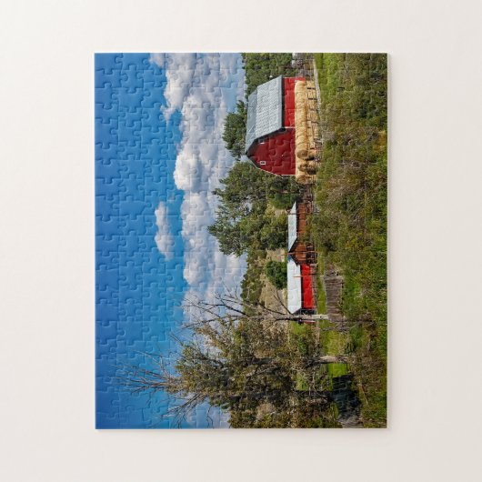 Montana Boerderij Barn. Legpuzzel (Verticaal)