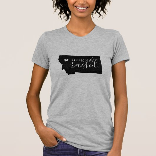 Montana Born en Raised State T-shirt (Voorkant)