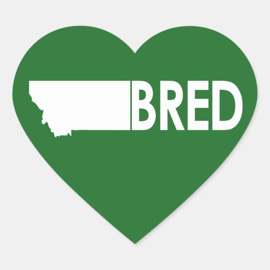 Montana Bred Hart Sticker (Voorkant)