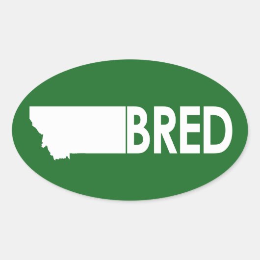 Montana Bred Ovale Sticker (Voorkant)