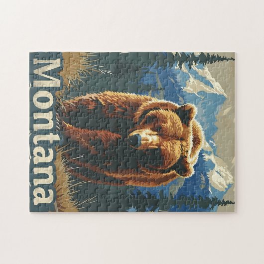 Montana Brown Beer Grizzly Legpuzzel (Horizontaal)
