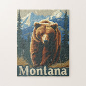 Montana Brown Beer Grizzly Legpuzzel (Verticaal)