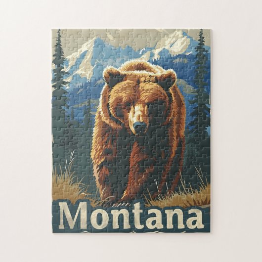 Montana Brown Beer Grizzly Legpuzzel (Verticaal)