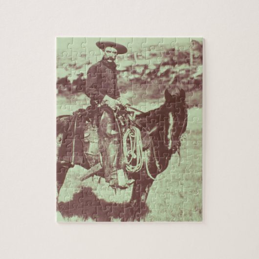 Montana Cowboy, c.1880 (foto) Legpuzzel (Verticaal)
