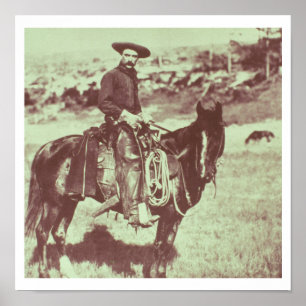 Montana Cowboy, c.1880 (foto) Poster