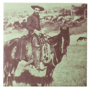 Montana Cowboy, c.1880 (foto) Tegeltje