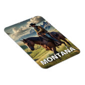 Montana Cowboy op een paard Magneet (Rechterzijde)