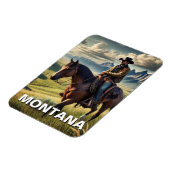 Montana Cowboy op een paard Magneet (Linkerzijde)