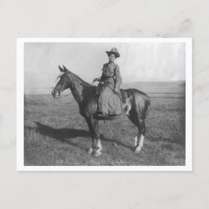 Montana Cowgirl  1900 Zwart-wit Foto Briefkaart