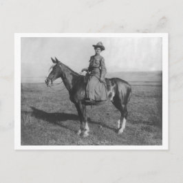 Montana Cowgirl  1900 Zwart-wit Foto Briefkaart