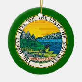 Montana Crest kerstversiering Keramisch Ornament (Voorkant)