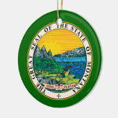 Montana Crest kerstversiering Keramisch Ornament (Links)