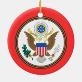Montana Crest kerstversiering Keramisch Ornament (Achterkant)