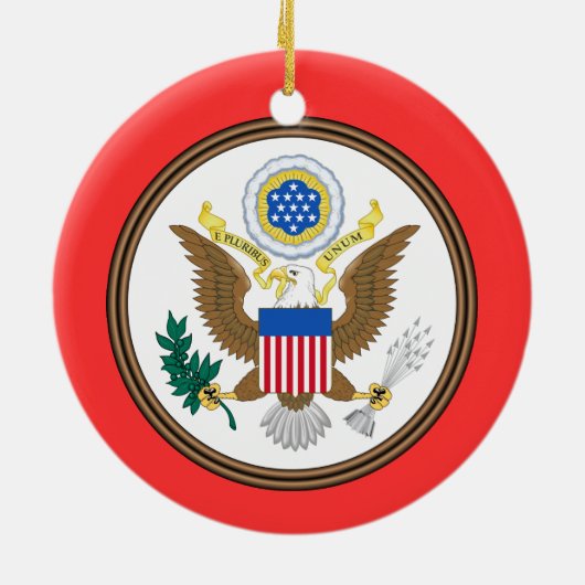Montana Crest kerstversiering Keramisch Ornament (Achterkant)