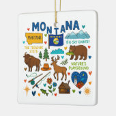 Montana Custom Family Trip Christmas Keramisch Ornament (Links)