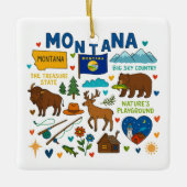 Montana Custom Family Trip Christmas Keramisch Ornament (Voorkant)