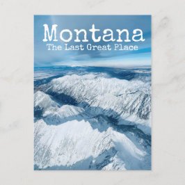 Montana de laatste grote wintersneeuwbergen in de  briefkaart
