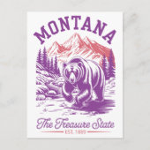 Montana, de schatrijke staat. 1889 Beer Briefkaart (Voorkant)