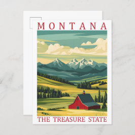 Montana de schatrijke staat VS Travel Place Briefkaart