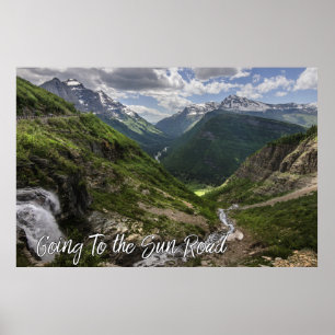 Montana die naar de Schilderachtig snelwegbergen v Poster