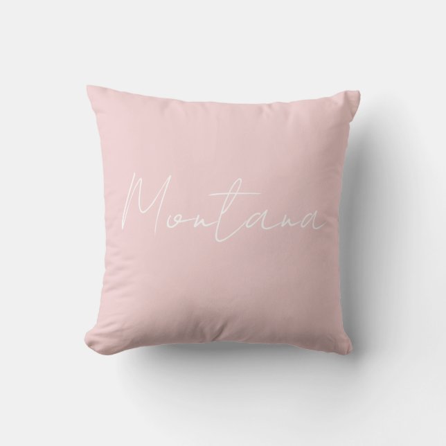 Montana Dusty Pink met wit Kussen (Voorkant)