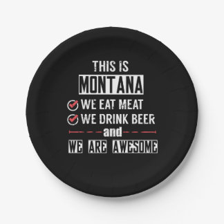 Montana Eat Vat Drink Beer Geweldige Papieren Bordje