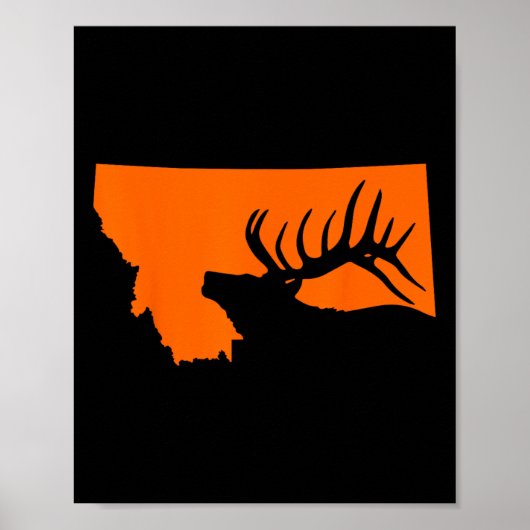 Montana eland jagen  poster (Voorkant)