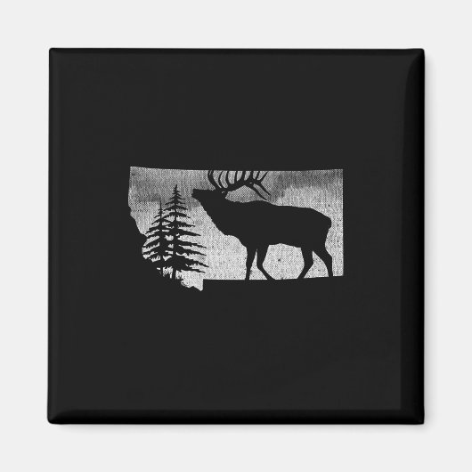 Montana Elk Hunter Magneet (Voorkant)