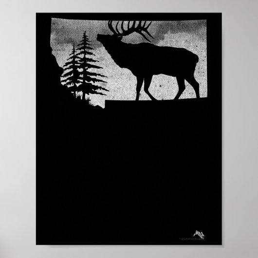 Montana Elk Hunter Poster (Voorkant)