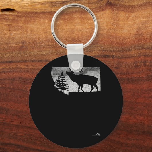 Montana Elk Hunter  Sleutelhanger (Voorkant)