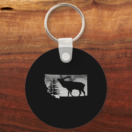 Montana Elk Hunter Sleutelhanger (Voorkant)