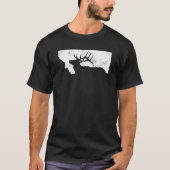 Montana Elk Hunting Bull Elk MT staatsvorm T-shirt (Voorkant)