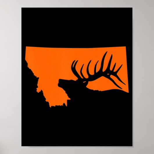 Montana Elk Hunting Poster (Voorkant)