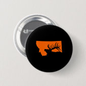 Montana Elk Hunting Ronde Button 5,7 Cm (Voorkant /achterkant)