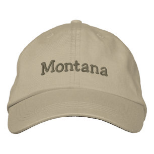 Montana Embroided Baseball Pet/Pet Khaki Geborduurde Pet