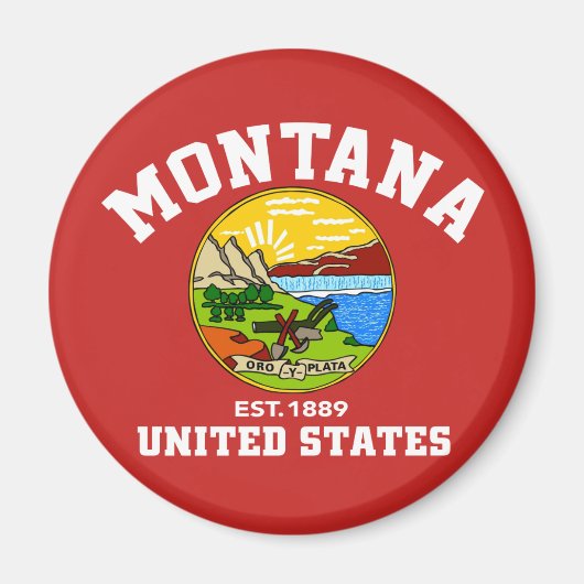 Montana Est 1889 Amerikaanse Onafhankelijkheidsdag Magneet (Voorkant)