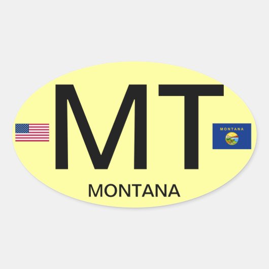 Montana Euro-stijl ovale Sticker (Voorkant)