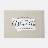 Montana Family Monogram State Doormat Deurmat (Voorkant)