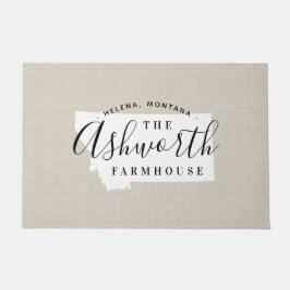 Montana Family Monogram State Doormat Deurmat