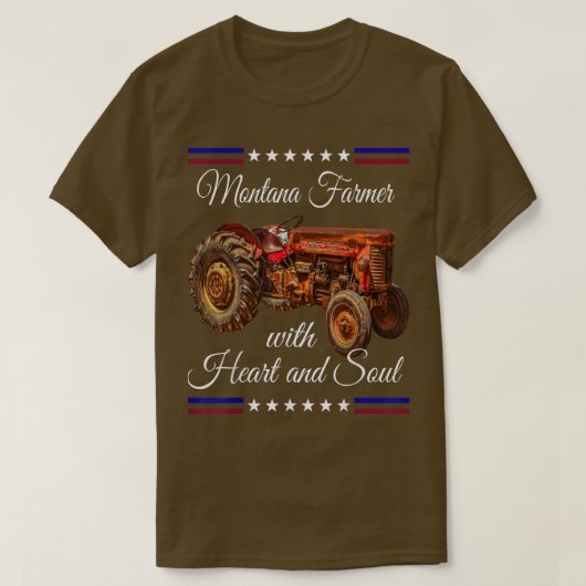 Montana Farmer Retro T-shirt (Design voorkant)