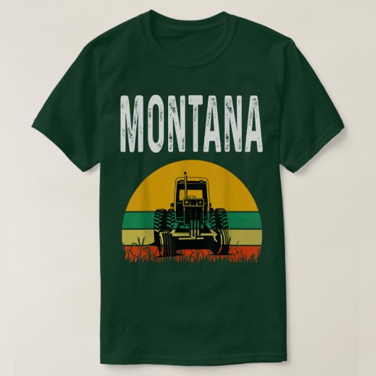 Montana Farmer Wheat Grain Tractor Lover R T-shirt (Design voorkant)