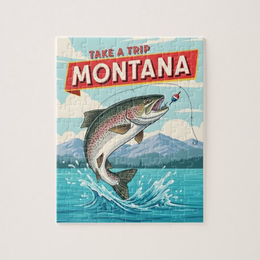 Montana fishing trip legpuzzel (Verticaal)