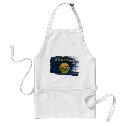 Montana Flag Apron Standaard Schort (Voorkant)
