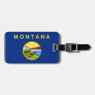 Montana Flag Bagagelabel