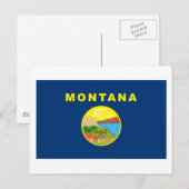 Montana Flag Briefkaart (Voorkant / Achterkant)