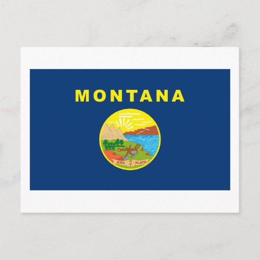Montana Flag Briefkaart (Voorkant)